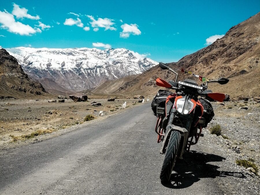 red and black motorcycle