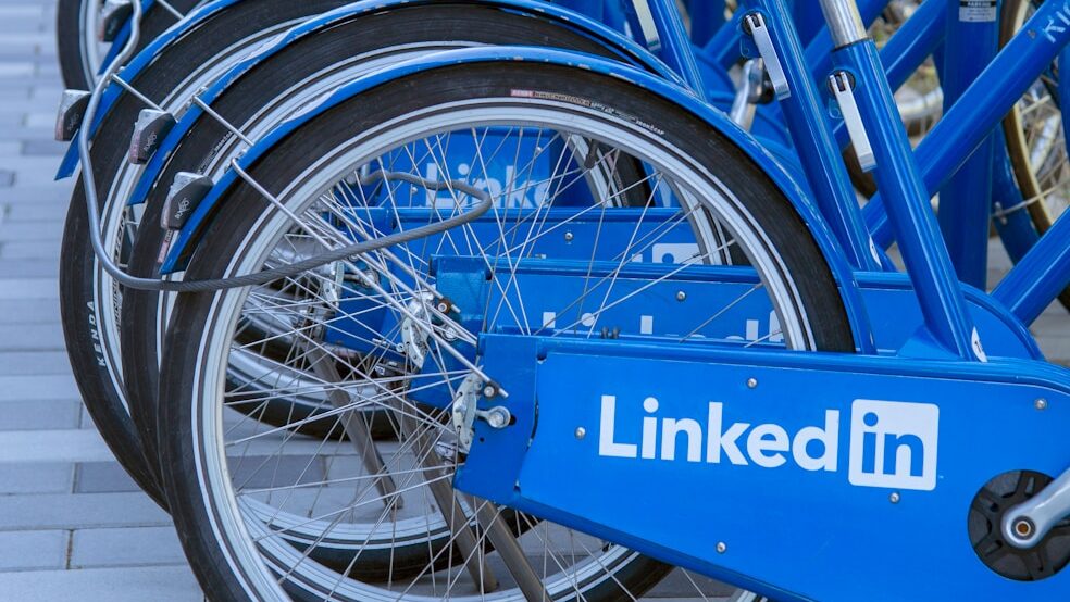 blue bicycle on gray concrete floor