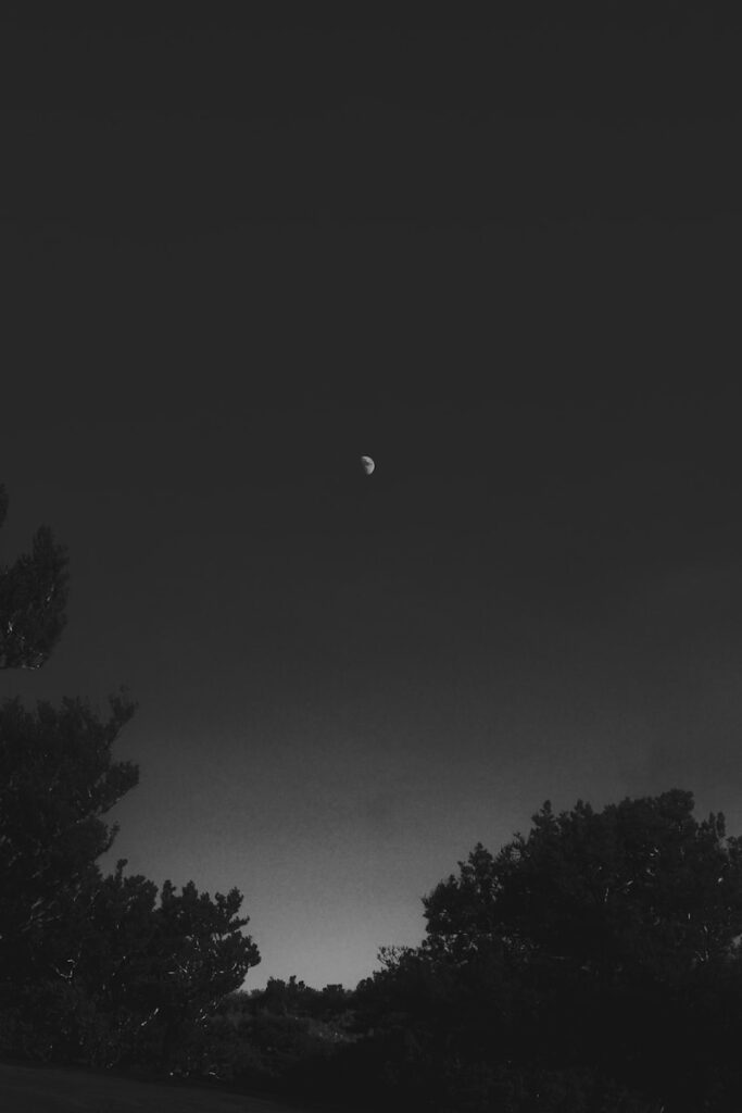 a moon in the sky