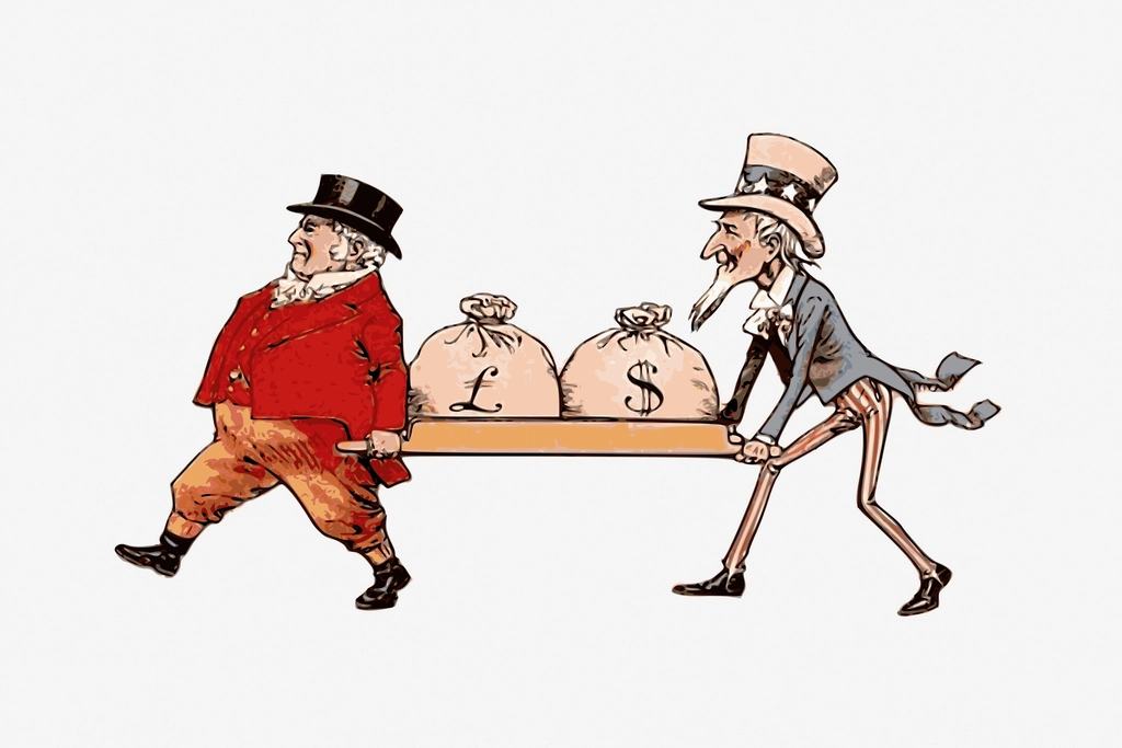 Investment cartoon vintage illustration