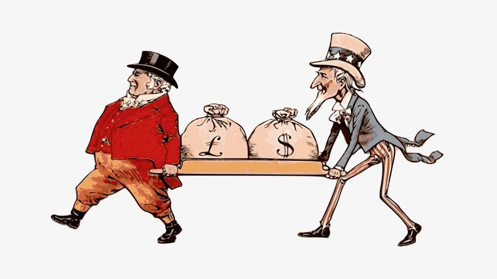 Investment cartoon vintage illustration