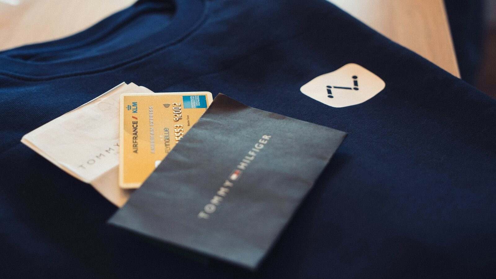 blue Tommy Hilfiger crew-neck top