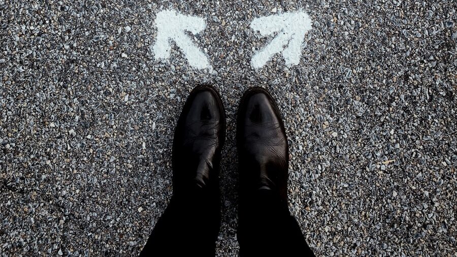a person standing in the middle of a street